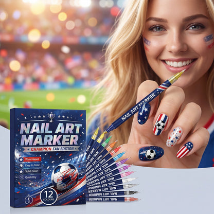 ⚽ Game Day Soccer Nail Art Pens | Paint Team Colors In Seconds