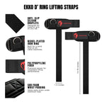 Pro D-Ring Lifting Straps with Non-Slip Grip & Cushioned Wrist Support for Heavy Pulls