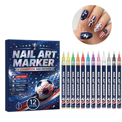 ⚽ Game Day Soccer Nail Art Pens | Paint Team Colors In Seconds
