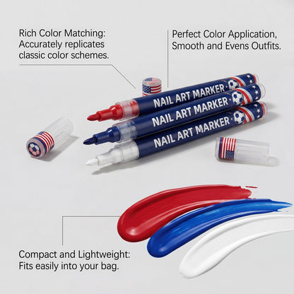 ⚽ Game Day Soccer Nail Art Pens | Paint Team Colors In Seconds