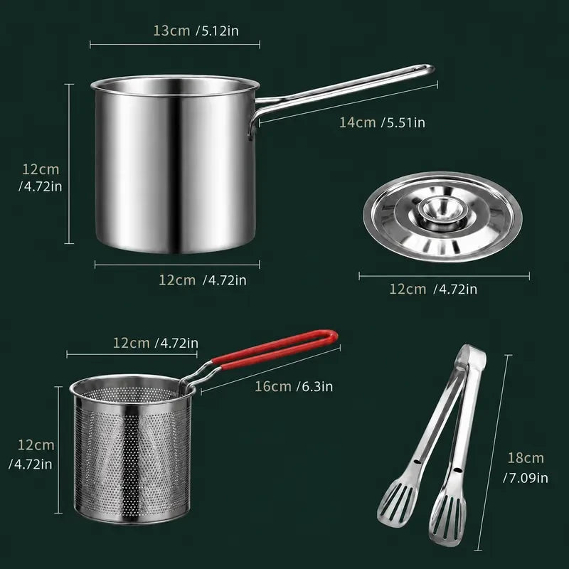 Stainless Steel Mini Deep Fryer