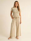 Smocked Peplum Two Piece Set