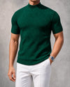 Ribbed Mock-Neck Tee