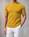 Ribbed Mock-Neck Tee