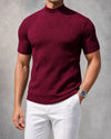 Ribbed Mock-Neck Tee