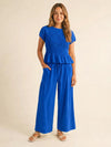Smocked Peplum Two Piece Set