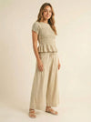 Smocked Peplum Two Piece Set