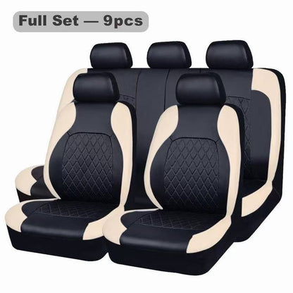 ⏳Time-Limited Special⏰9-Piece Universal Fit Leather Car Seat Cover Set