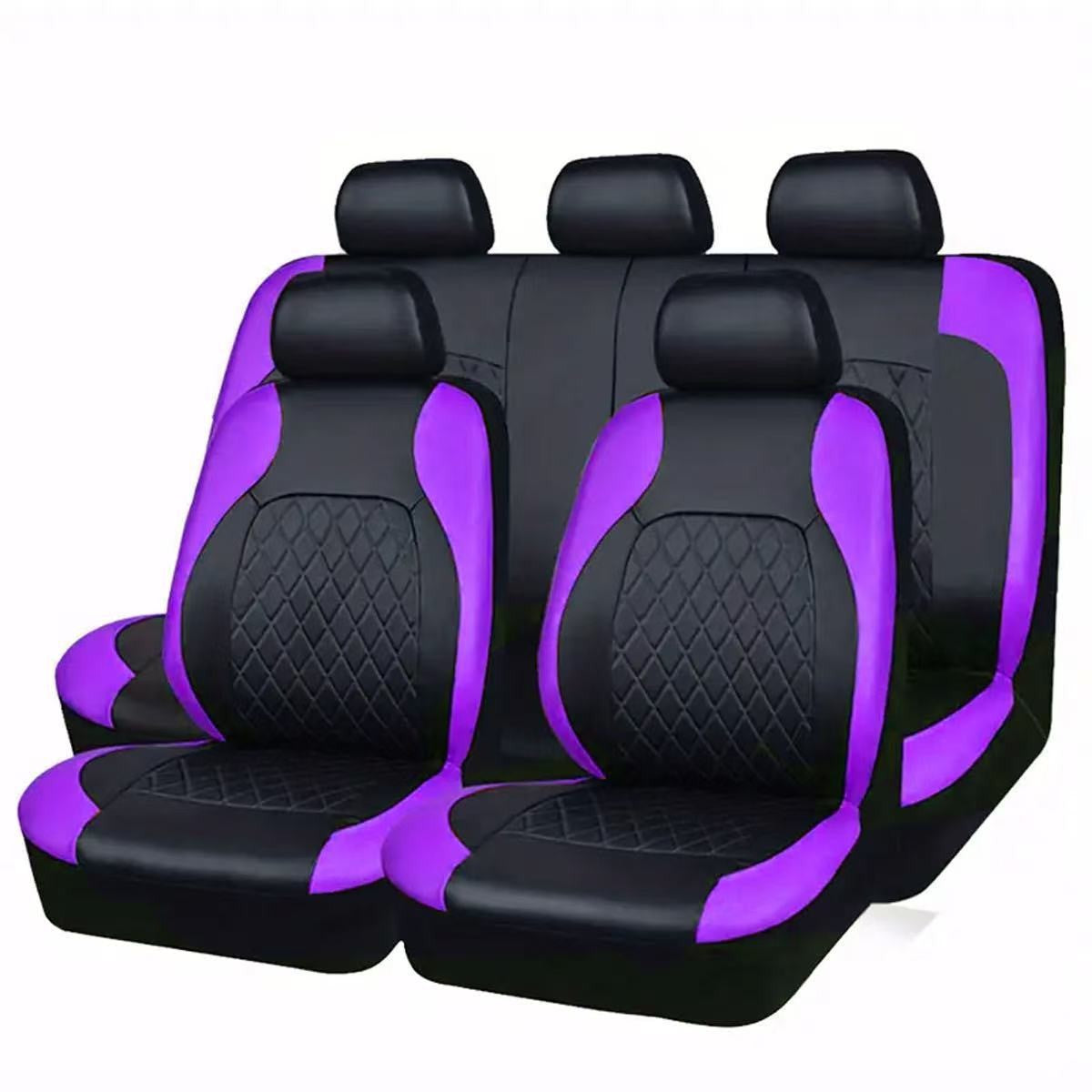 ⏳Time-Limited Special⏰9-Piece Universal Fit Leather Car Seat Cover Set