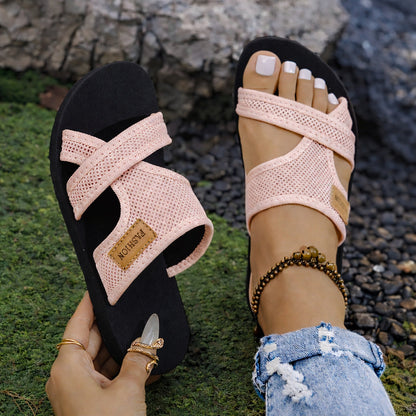 🎁 50% OFF NOW! 💥 Women's Stylish Crossband Slide Sandals – 2026 New Arrivals – Comfortable, lightweight & perfect for summer days, beach or casual wear ☀️
