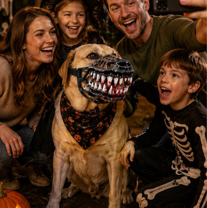 🎃 Halloween Dog Costume Muzzle – Funny Monster Mouth Pet Costume